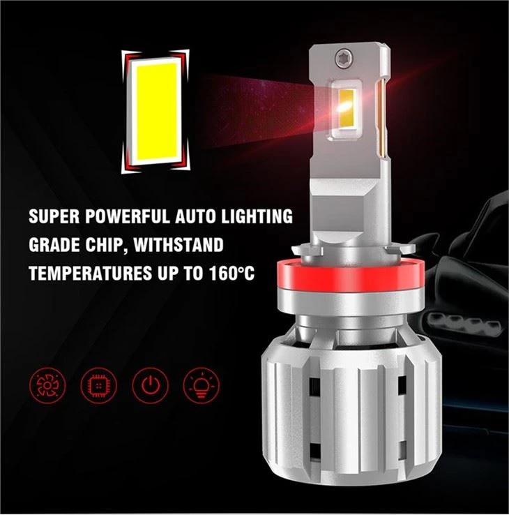 65W Top Quality Fan LED Headlight Bulb LED Car Light 9012